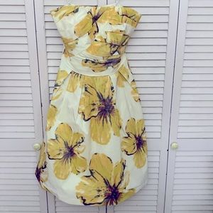 Monique Lhuillier Floral Strapless